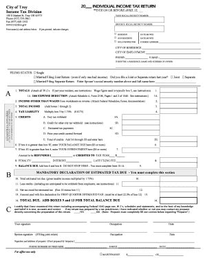 city of troy tax bills online.